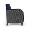 Lesro Siena Lounge Reception Guest Chair, Walnut, MD Ink Back, MD Ink Seat, RS Echo Arm Panels SN1101 - alternate 3